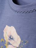T-shirt Blommor grå
