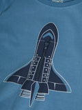 T-shirt Rymdraket blå