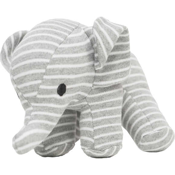 Elefant Randig mjukis grå/vit
